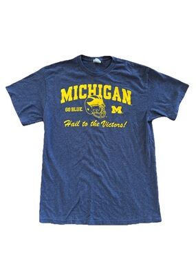 Delta Pro Weight Adult L University Of Michigan T Shirt Blue Yellow 50/50